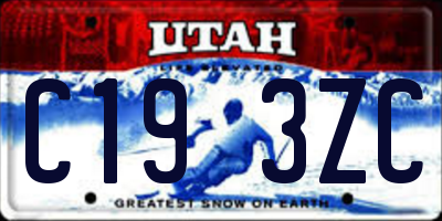 UT license plate C193ZC