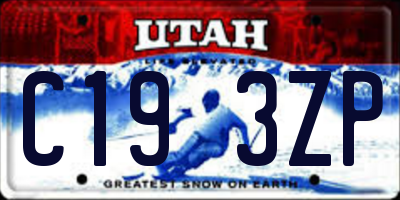 UT license plate C193ZP