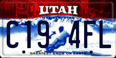 UT license plate C194FL