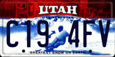 UT license plate C194FV