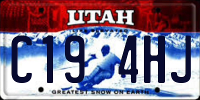 UT license plate C194HJ