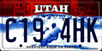 UT license plate C194HK