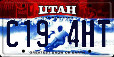 UT license plate C194HT