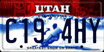 UT license plate C194HY