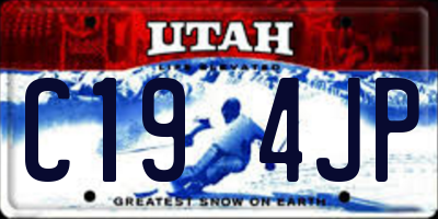 UT license plate C194JP