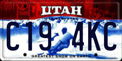 UT license plate C194KC