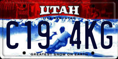 UT license plate C194KG