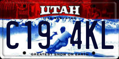 UT license plate C194KL