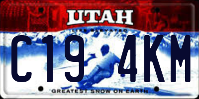 UT license plate C194KM