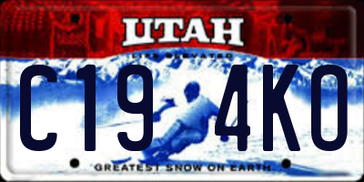 UT license plate C194KO