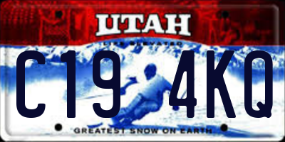 UT license plate C194KQ