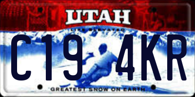 UT license plate C194KR