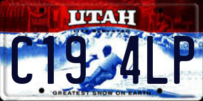 UT license plate C194LP