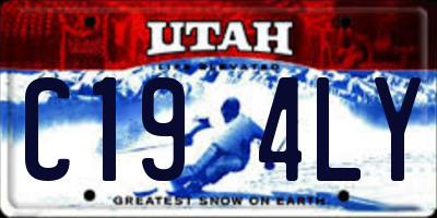 UT license plate C194LY
