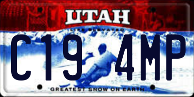 UT license plate C194MP