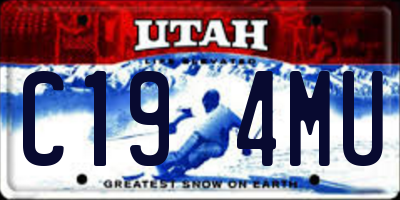 UT license plate C194MU