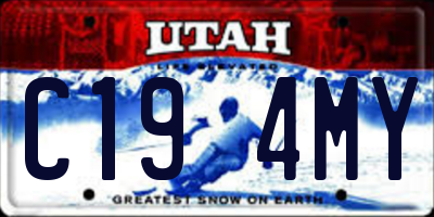 UT license plate C194MY