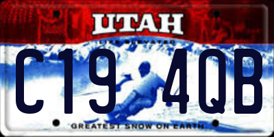 UT license plate C194QB