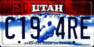 UT license plate C194RE