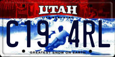 UT license plate C194RL