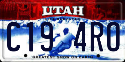 UT license plate C194RO