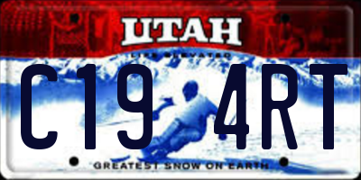 UT license plate C194RT