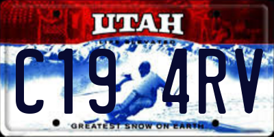 UT license plate C194RV