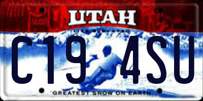 UT license plate C194SU