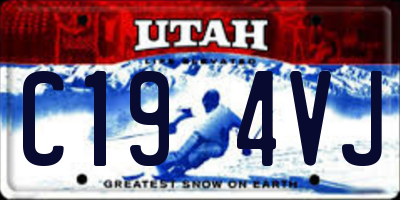 UT license plate C194VJ