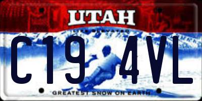 UT license plate C194VL