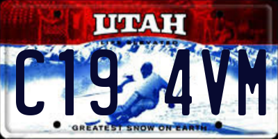 UT license plate C194VM