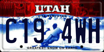 UT license plate C194WH
