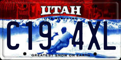 UT license plate C194XL