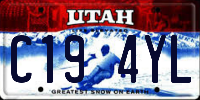 UT license plate C194YL