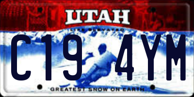 UT license plate C194YM