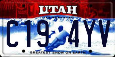 UT license plate C194YV