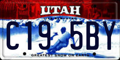UT license plate C195BY