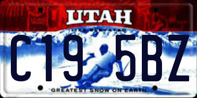 UT license plate C195BZ