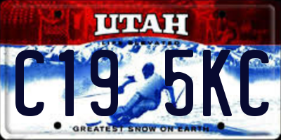 UT license plate C195KC