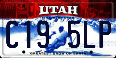 UT license plate C195LP