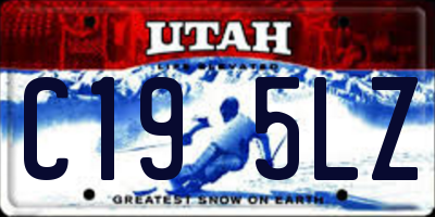 UT license plate C195LZ