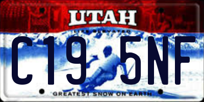 UT license plate C195NF