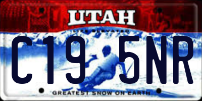 UT license plate C195NR