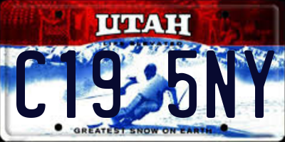 UT license plate C195NY