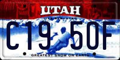 UT license plate C195OF