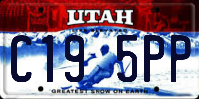 UT license plate C195PP