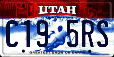 UT license plate C195RS