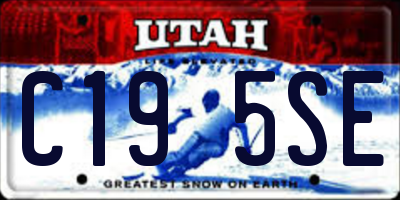UT license plate C195SE