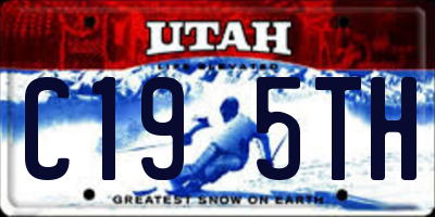 UT license plate C195TH