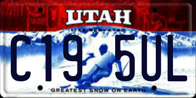 UT license plate C195UL
